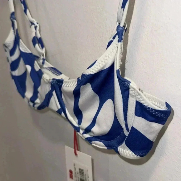 Solid & Striped The Eva Top - Azure Leaf Print - Picture 3 of 5